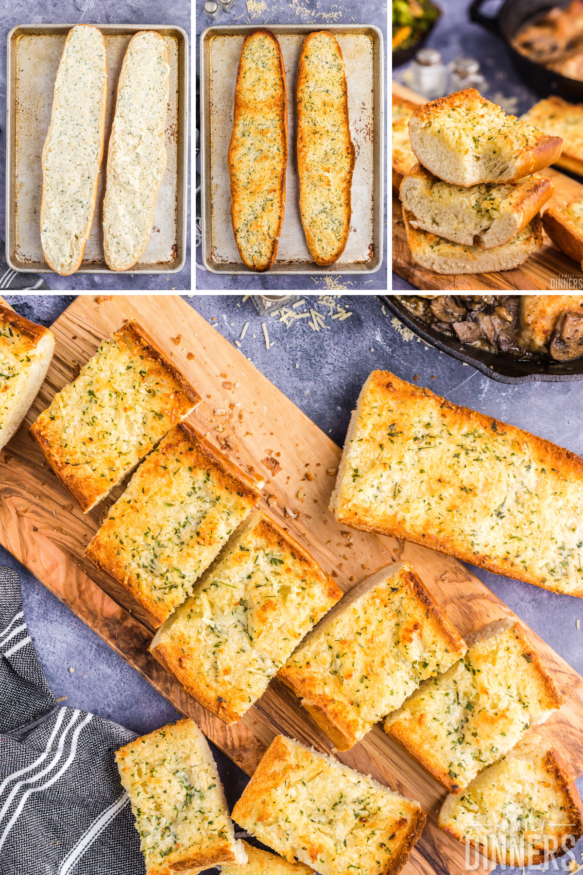 sliced garlic parmesan french bread