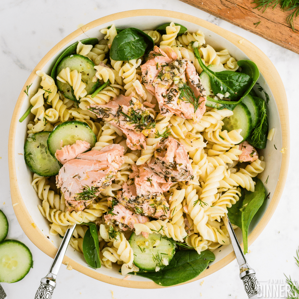 Delicious Cold Salmon Pasta Salad Recipe - Family Dinners.com