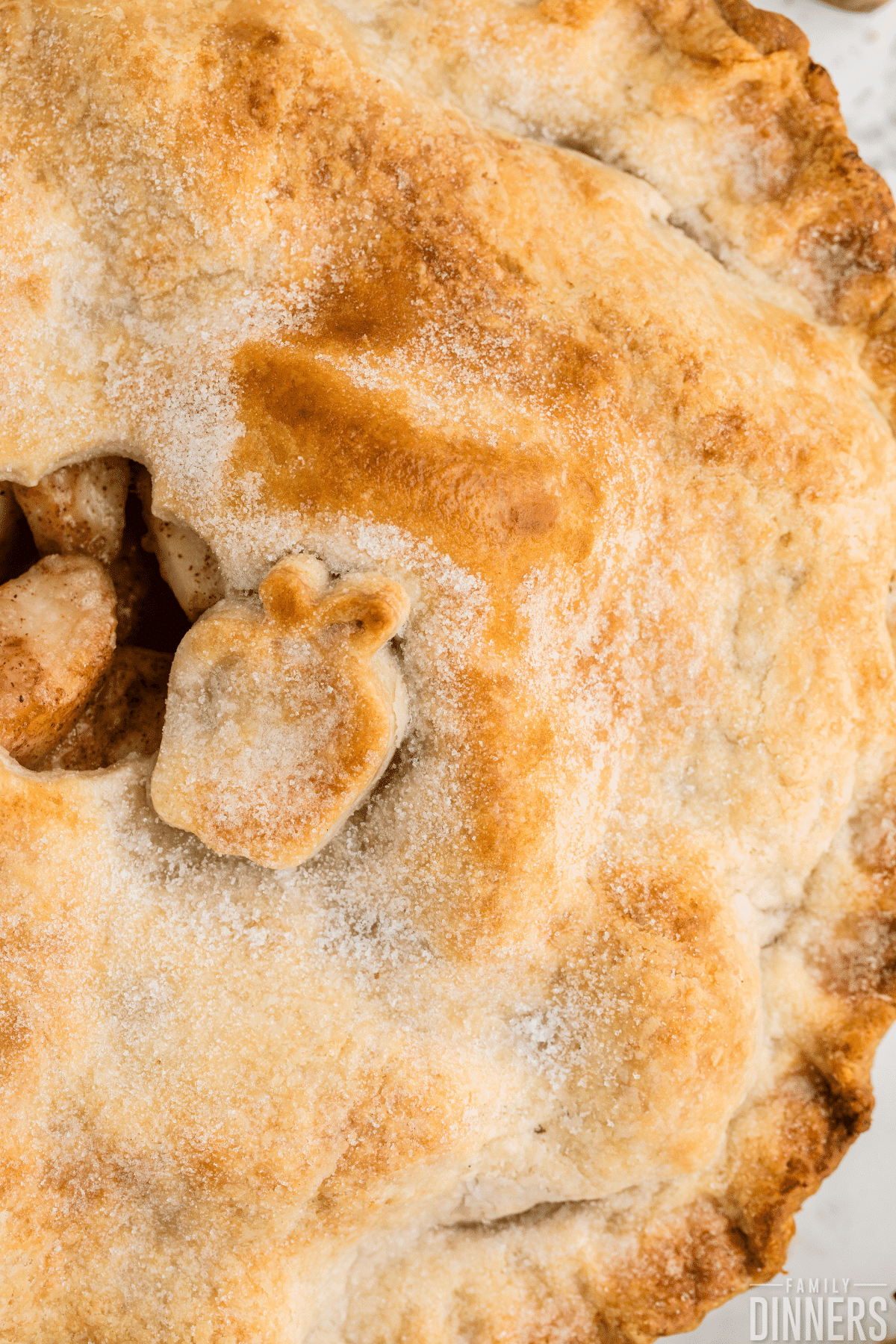 apple pie with a golden pie crust