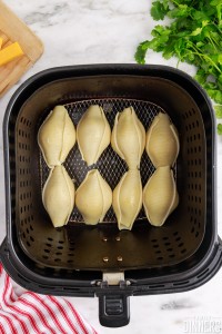 uncooked large stuffed shells in air fryer