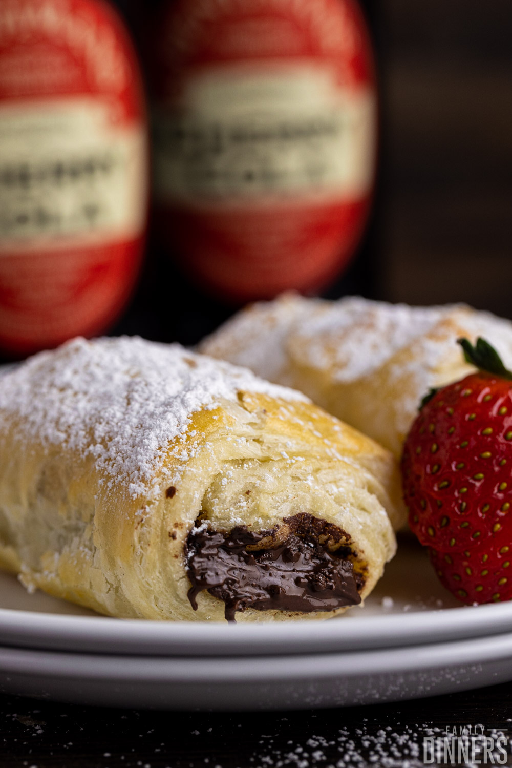 pastries with cherry cola
