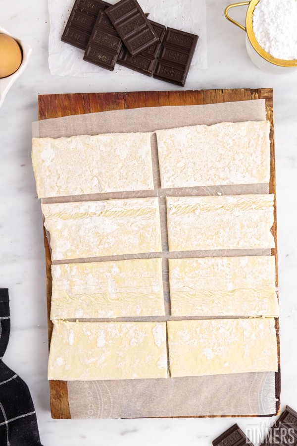 puff pastry cut into 8 rectangles