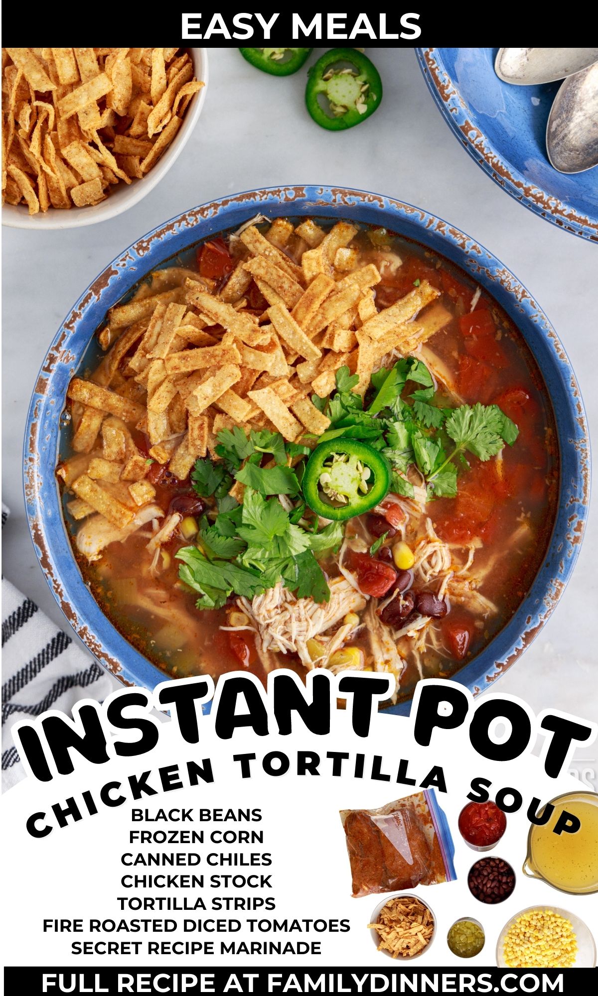 instant pot chicken tortilla soup