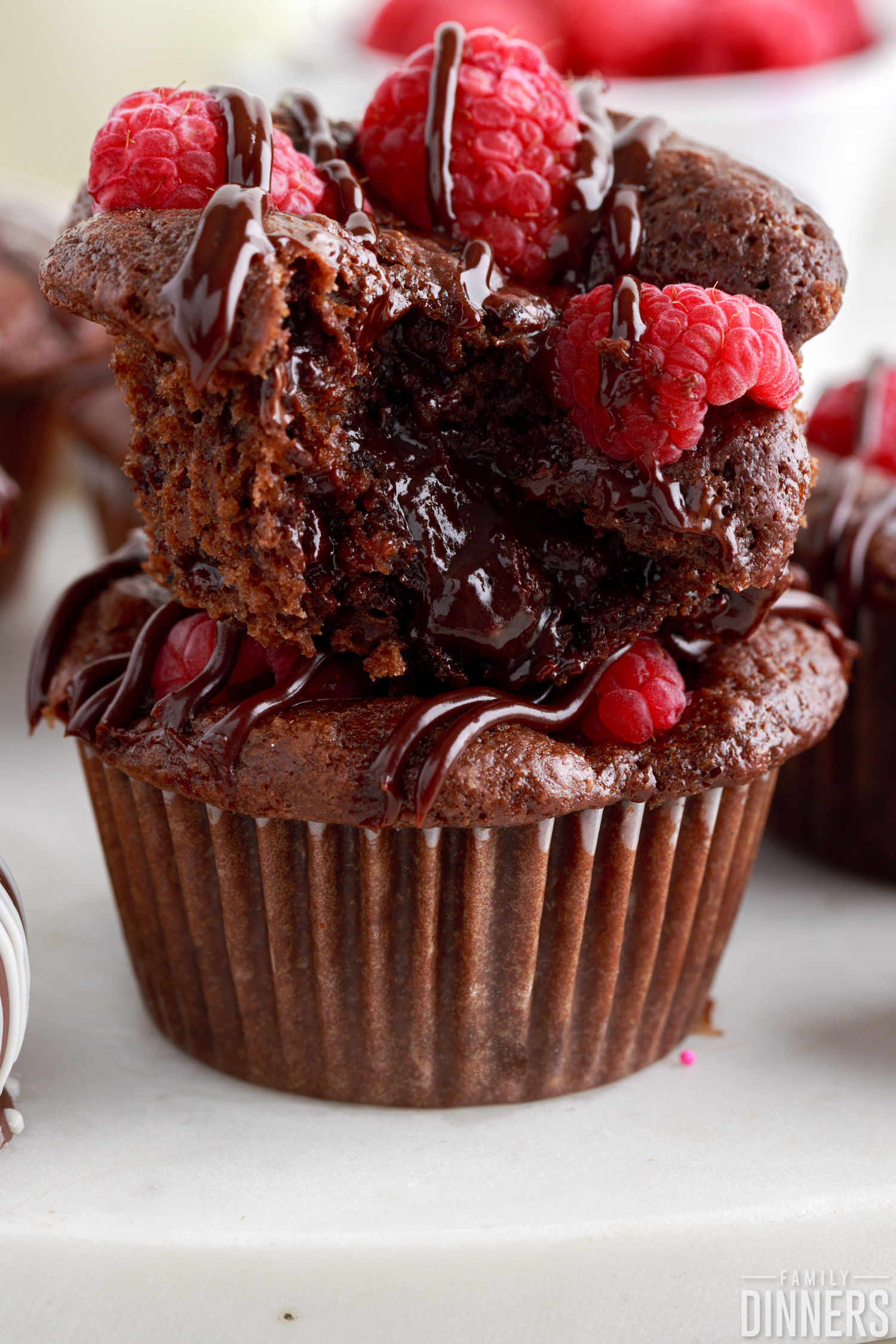 stack of molten muffins