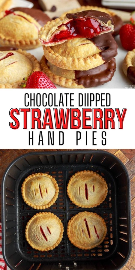 chocolate dipped strawberry hand pies