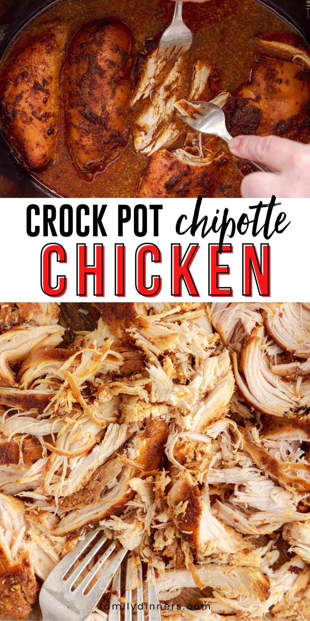 Spicy Crock Pot Chipotle Chicken Tacos - Family Dinners