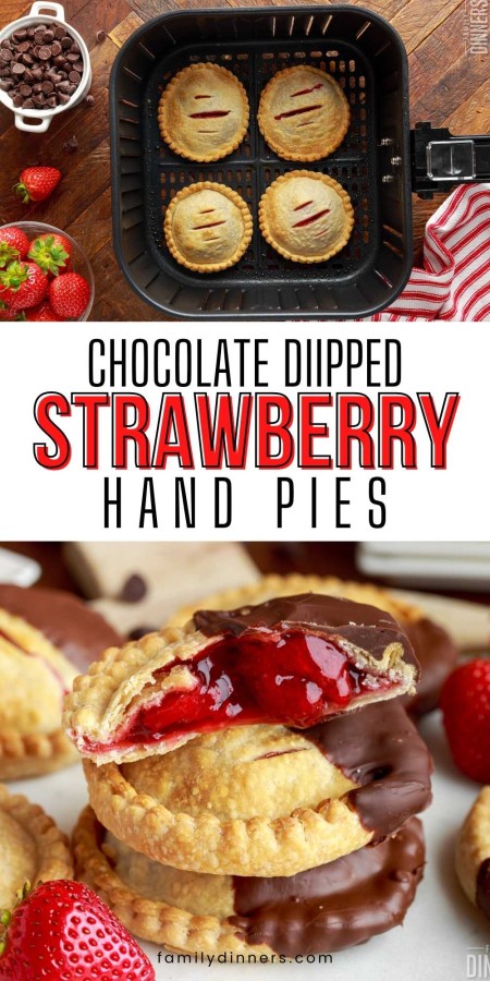 chocolate dipped strawberry hand pies