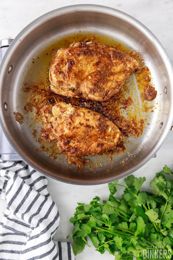 chicken cooked in pan