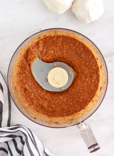 chipotle marinade blended in food processor