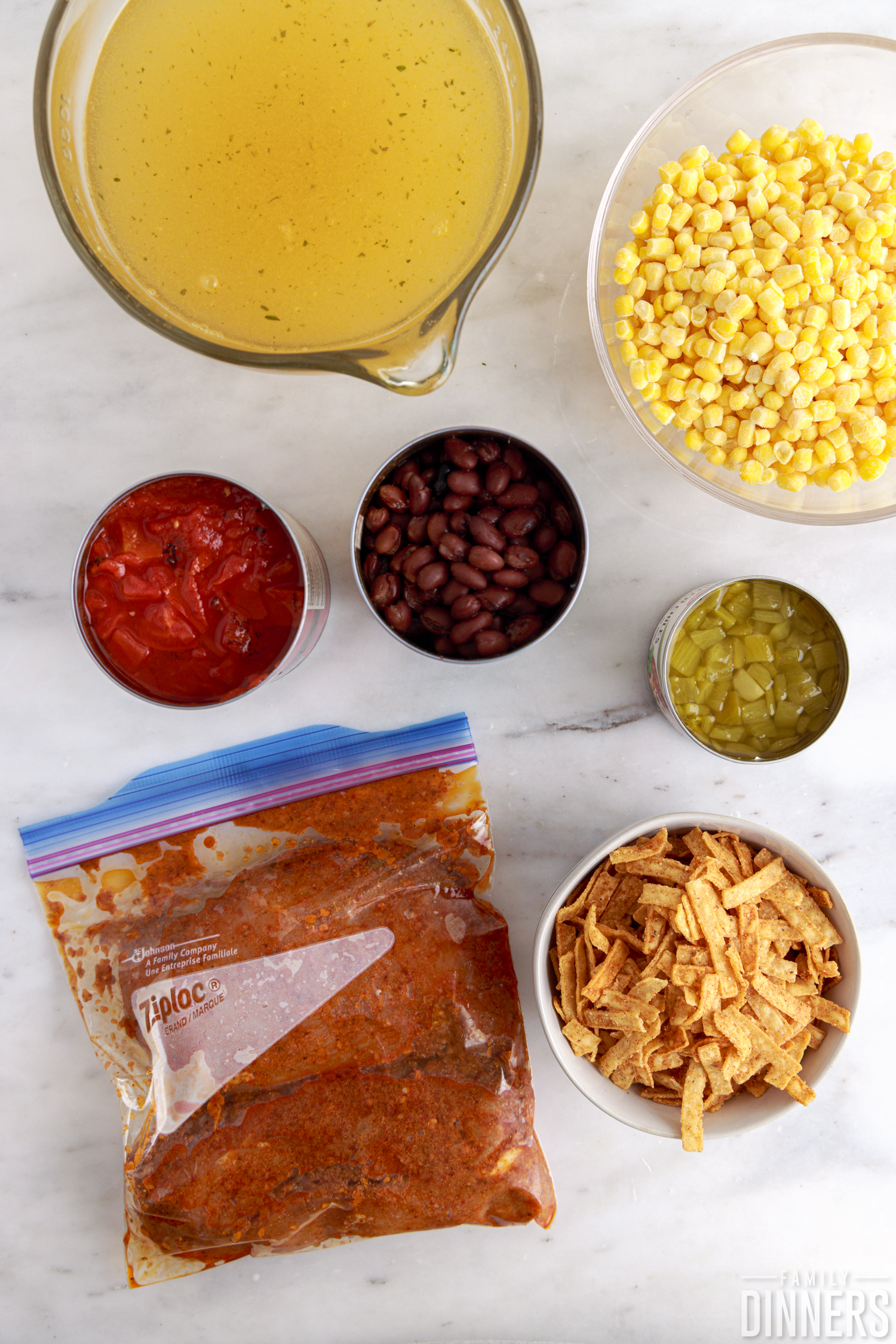 ingredients needed to make chipotle chicken tortilla soup in the pressure cooker