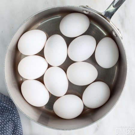 eggs in a pot with water
