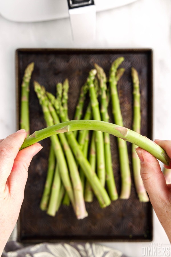 bending asparagus