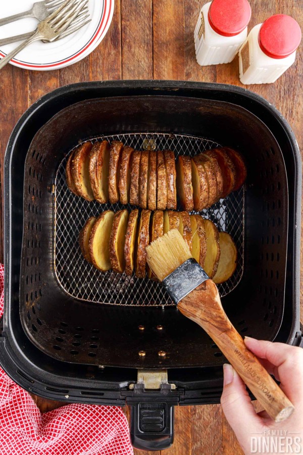 basting hasselback potato more