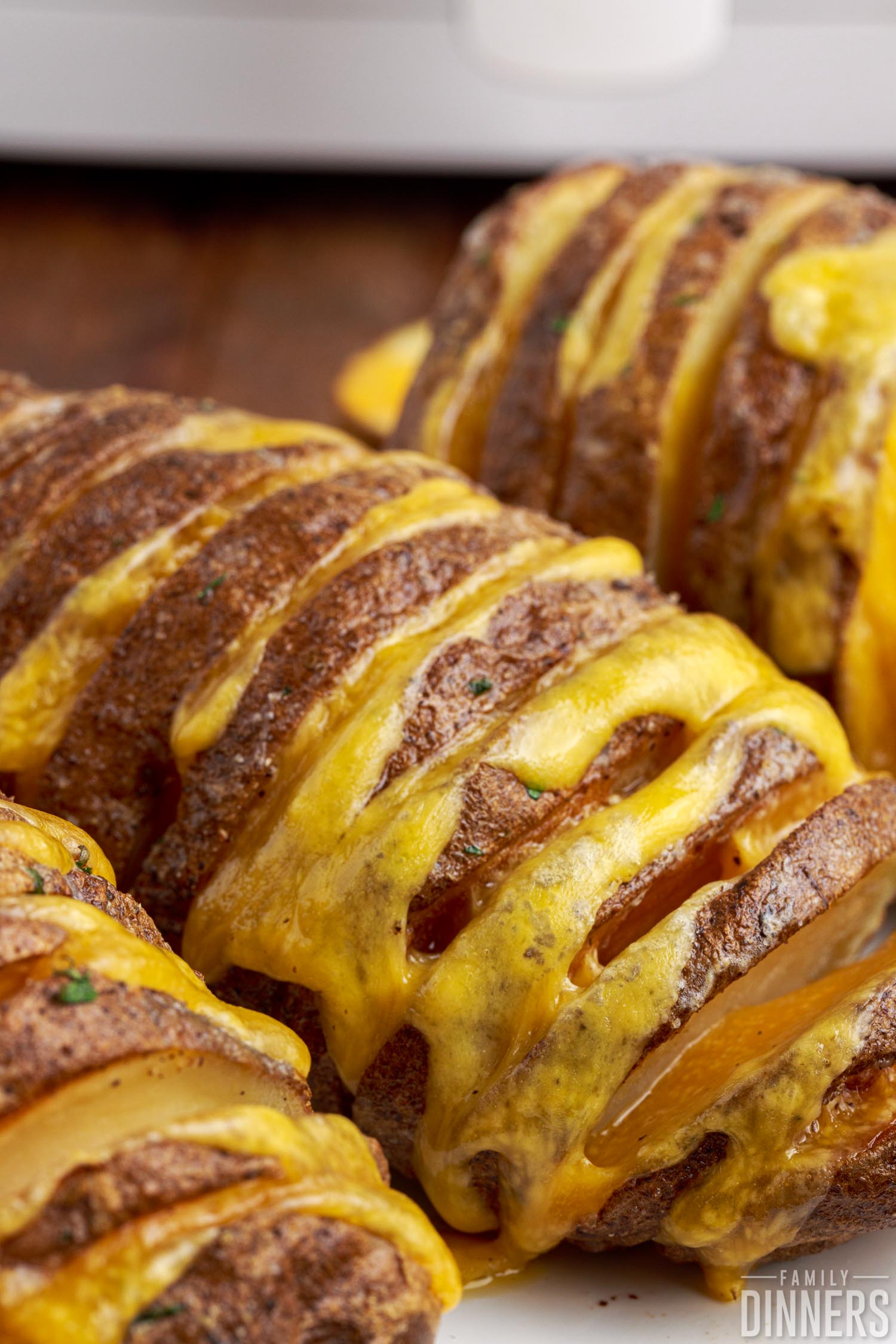 hasselback potatoes with melted cheese