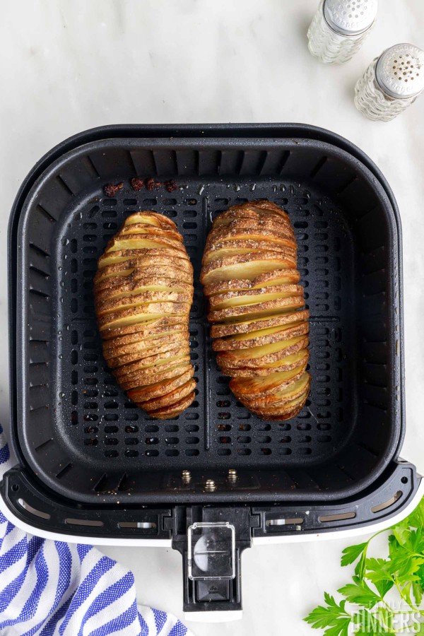 cooked hasselback potatoes