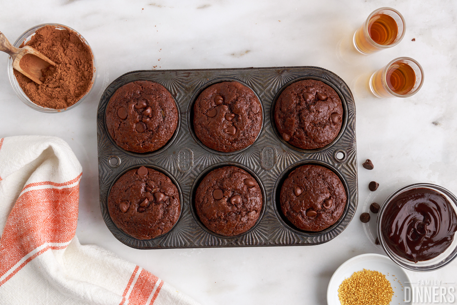 cooked chocolate rum muffins