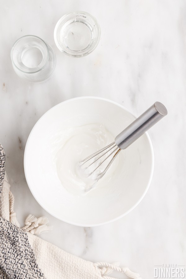 ingredients whisked in bowl