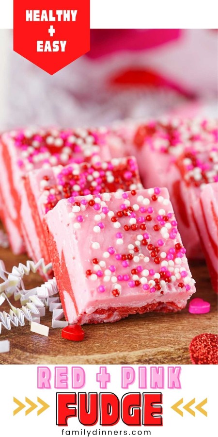 red and pink fudge pin
