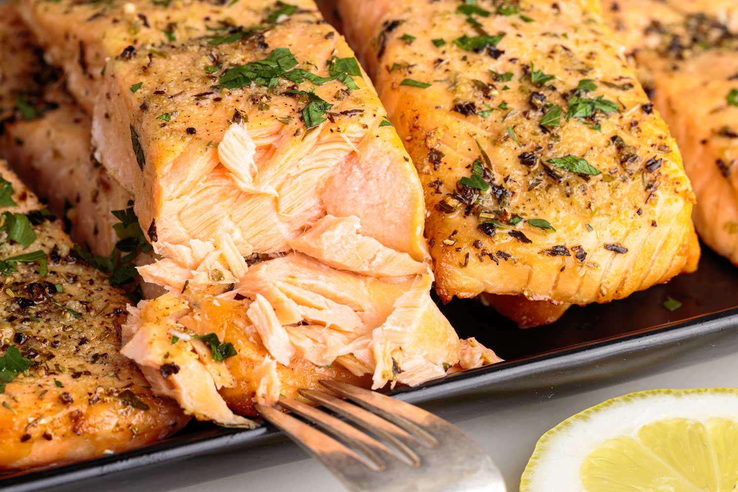 Air Fryer Salmon with Garlic Lemon Rub