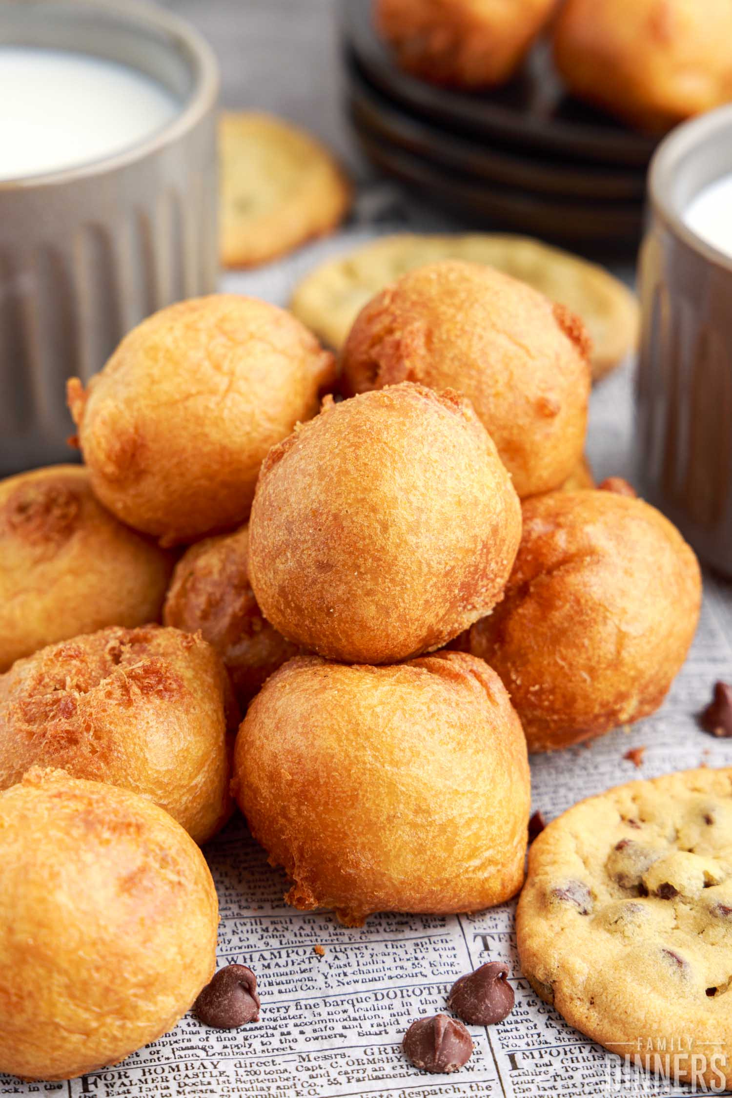 pile of deep fried cookie dough balls