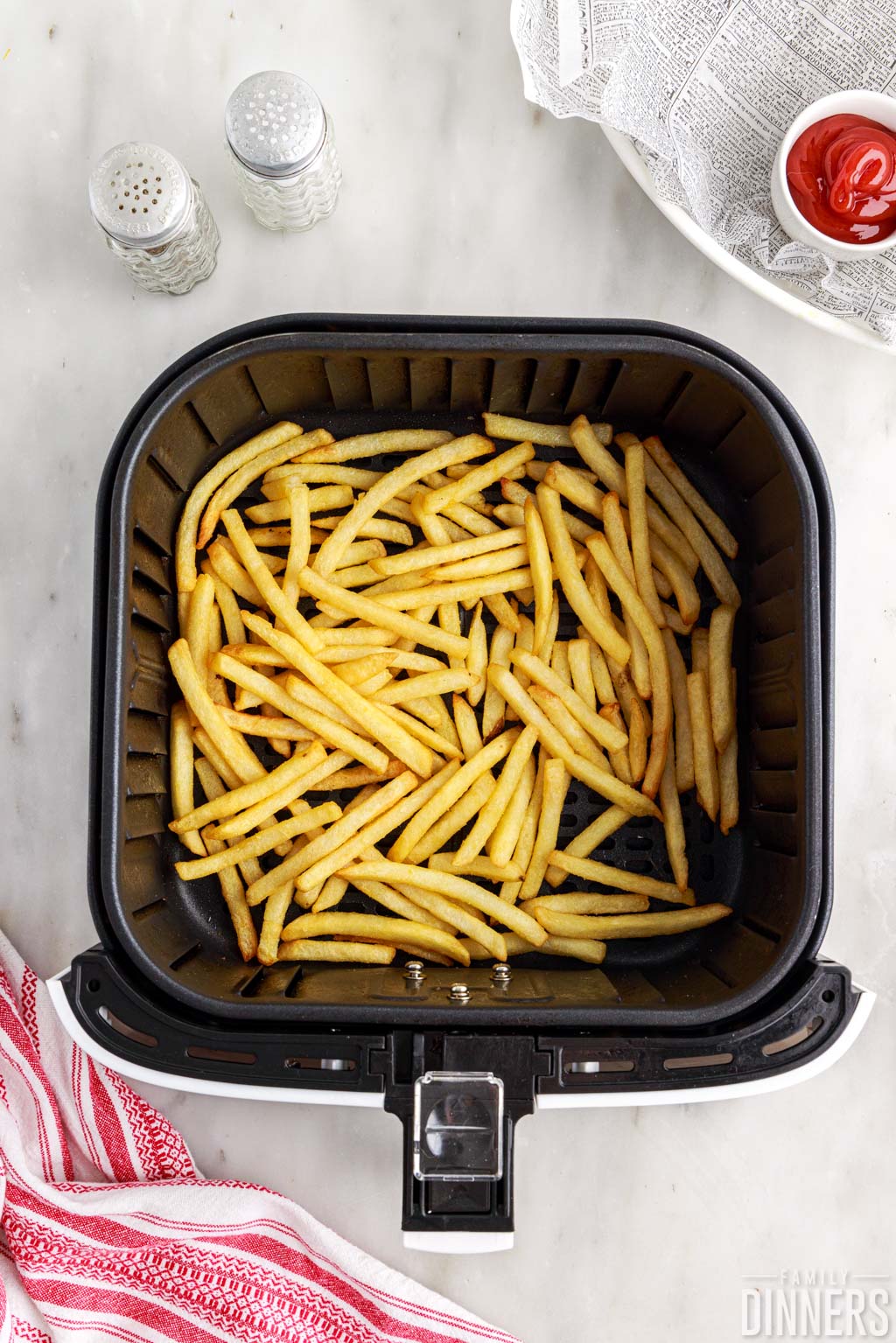 cooked french fries in air fryer.