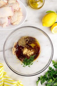 grilled chicken marinade ingredients in a bowl.