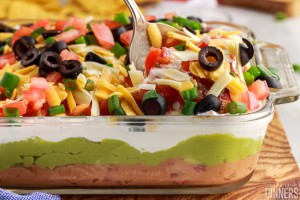Side of 7 layer dip.