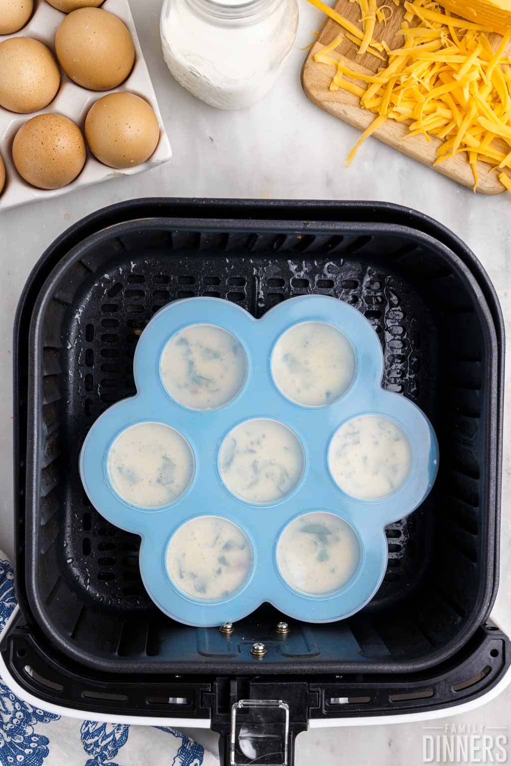 closed egg mold in air fryer