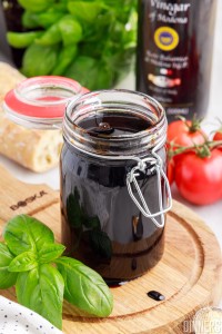balsamic glaze in a glass jar