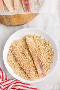 fish rolled in bread crumbs