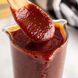 BBQ sauce recipe in a jar.