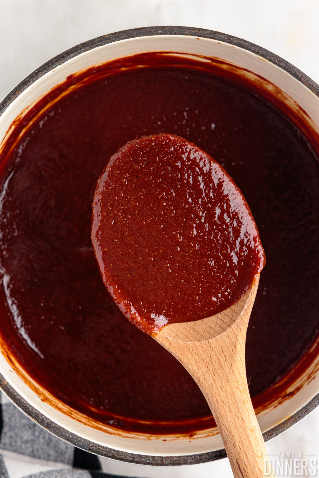 Spoonful of bbq sauce.