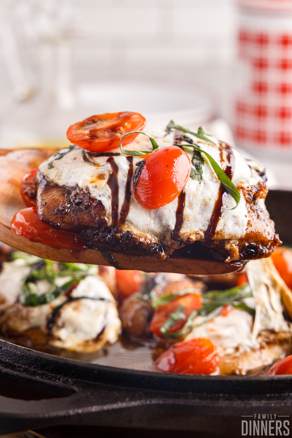Easy Caprese Chicken Thighs With Balsamic Glaze Family Dinners