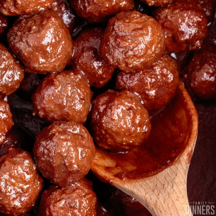 Crockpot BBQ Meatballs Family Dinners