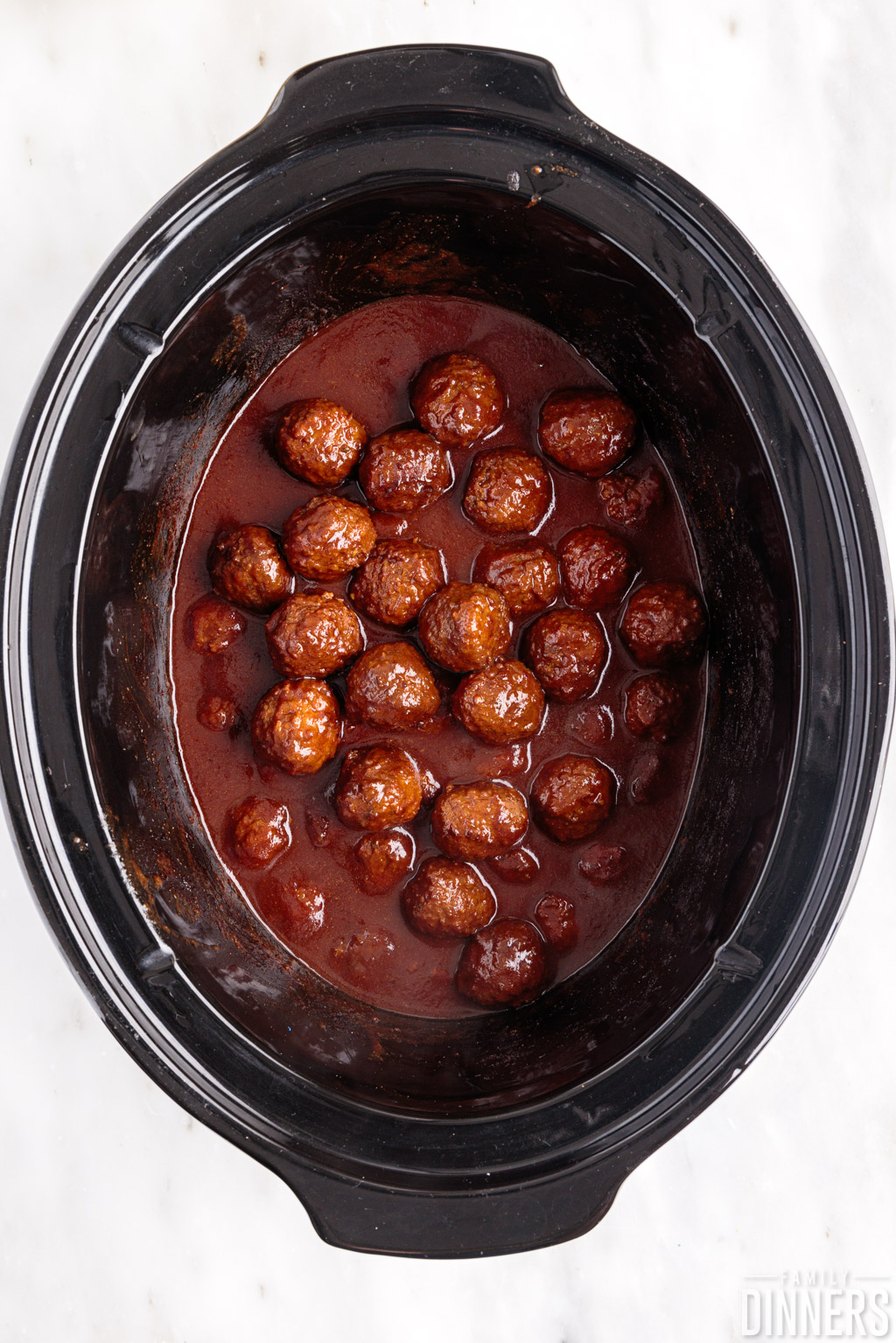 Crockpot BBQ Meatballs - Family Dinners