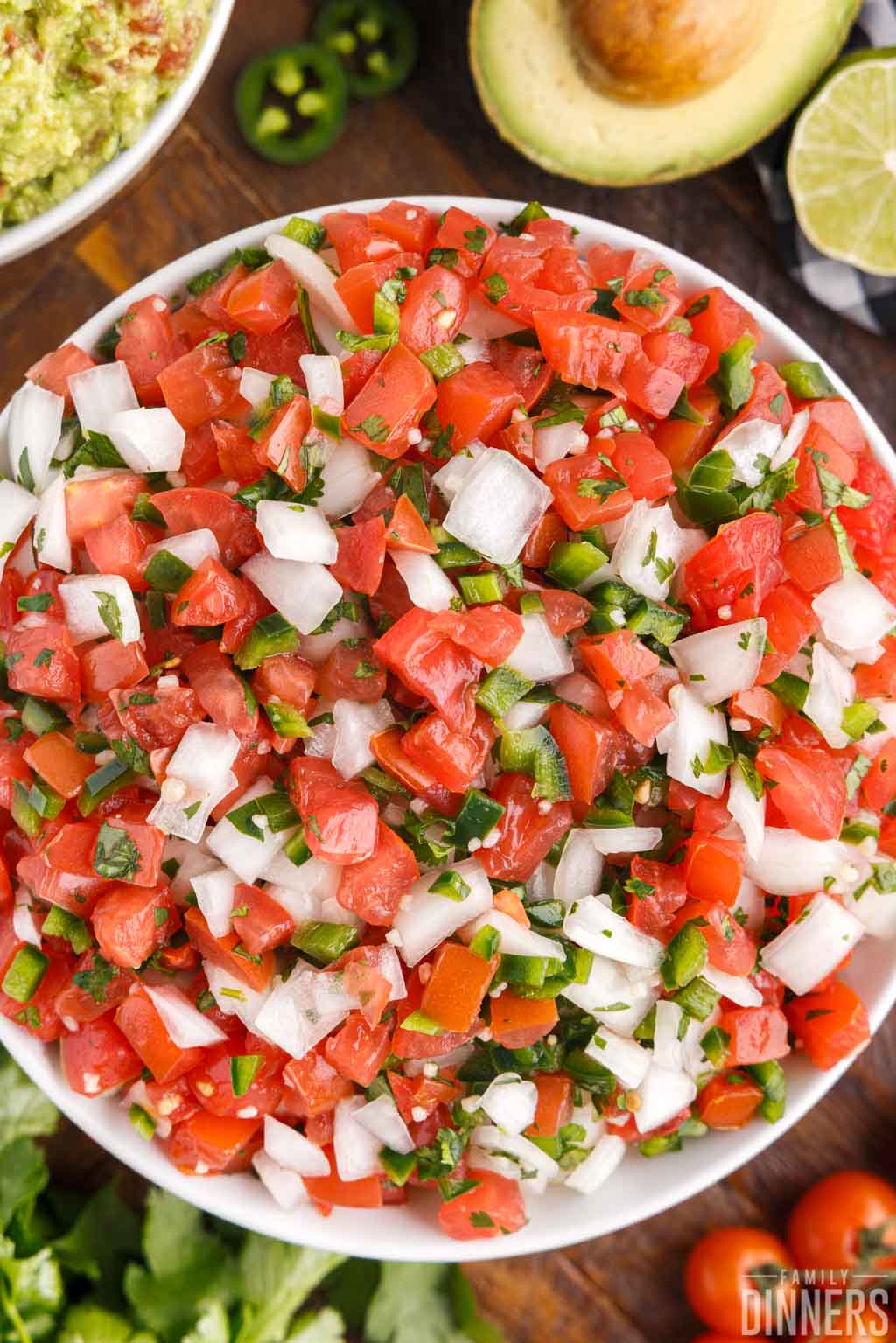 fresh chopped salsa in a bowl
