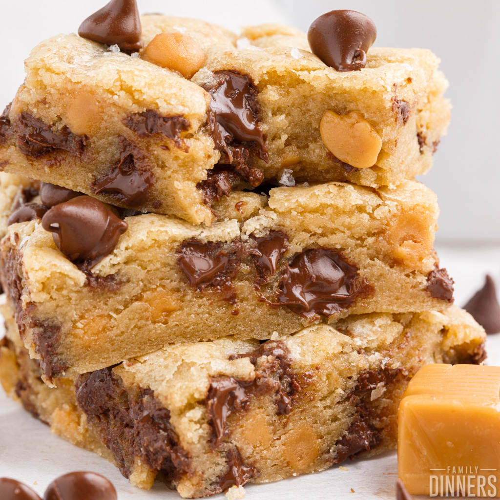 Salted Caramel Chocolate Chip Cookie Bars Family Dinners