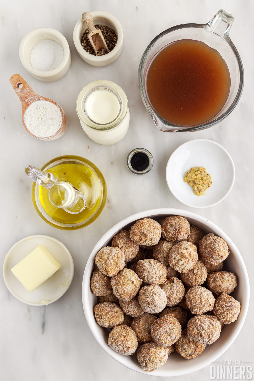 ingredients for Swedish meatballs