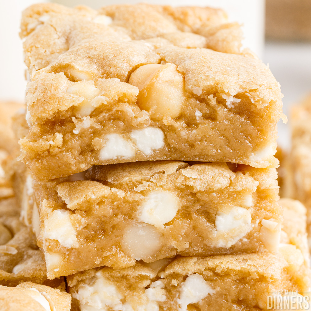White Chocolate Macadamia Nut Cookie Bars Family Dinners