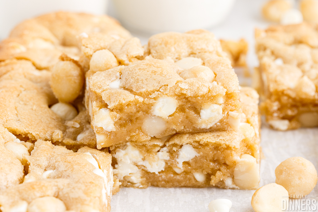 White Chocolate Macadamia Nut Cookie Bars Family Dinners
