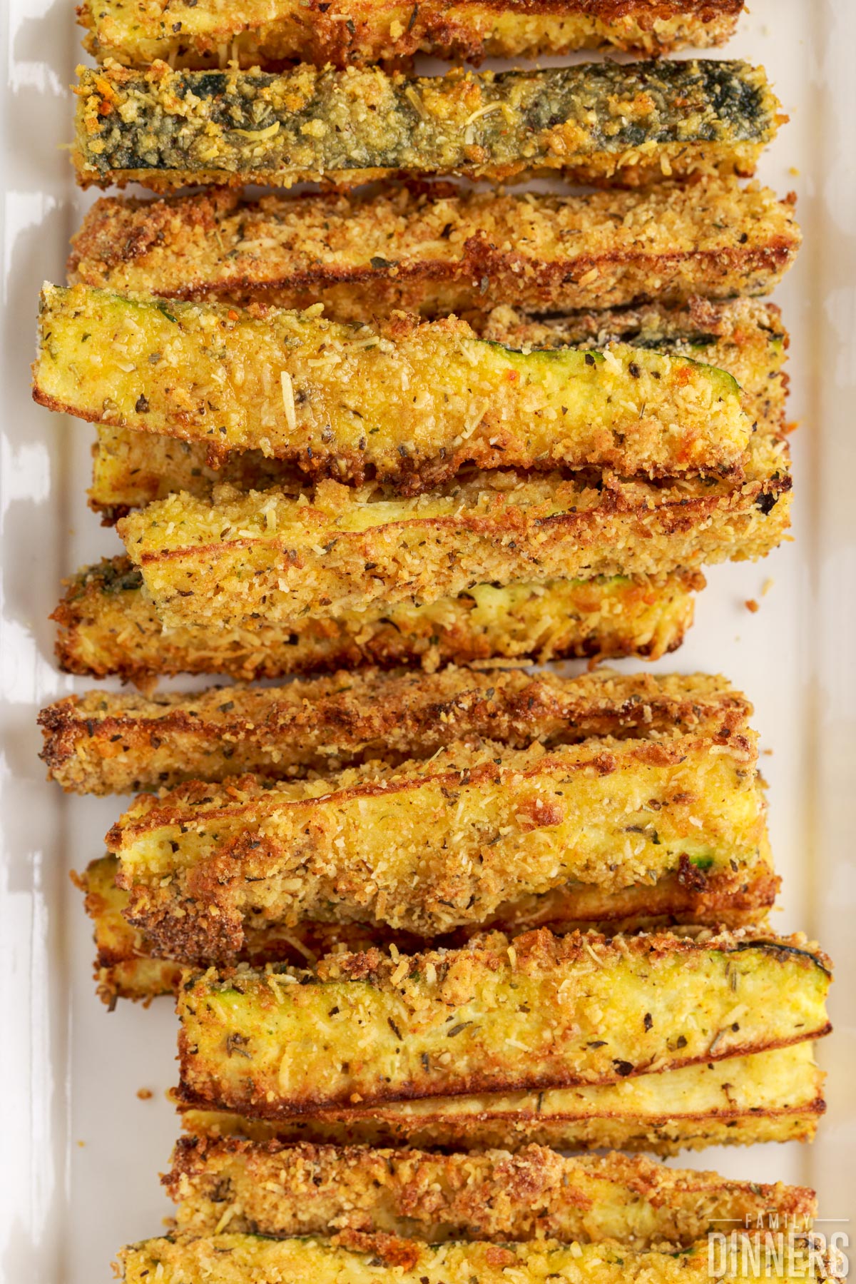 crispy air fryer zucchini fries on a plate