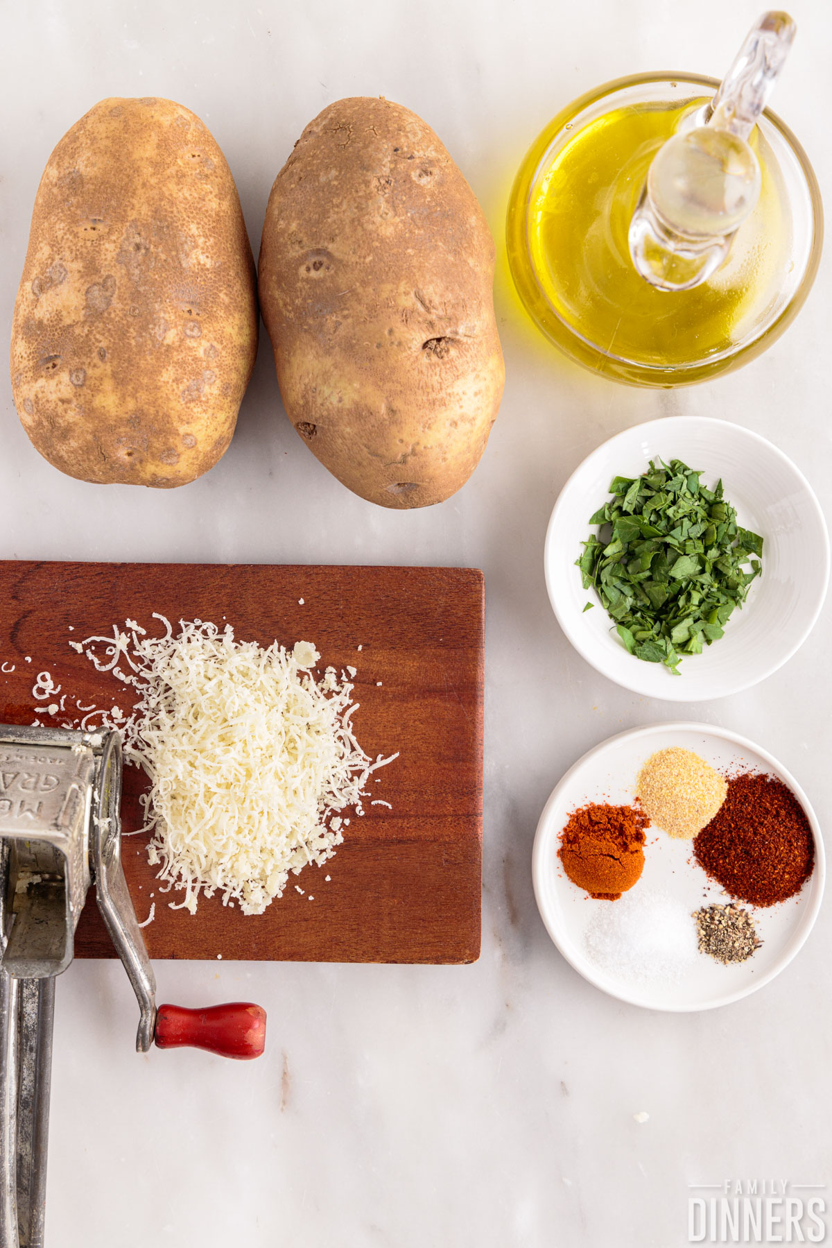 ingredients for air fryer potato wedges