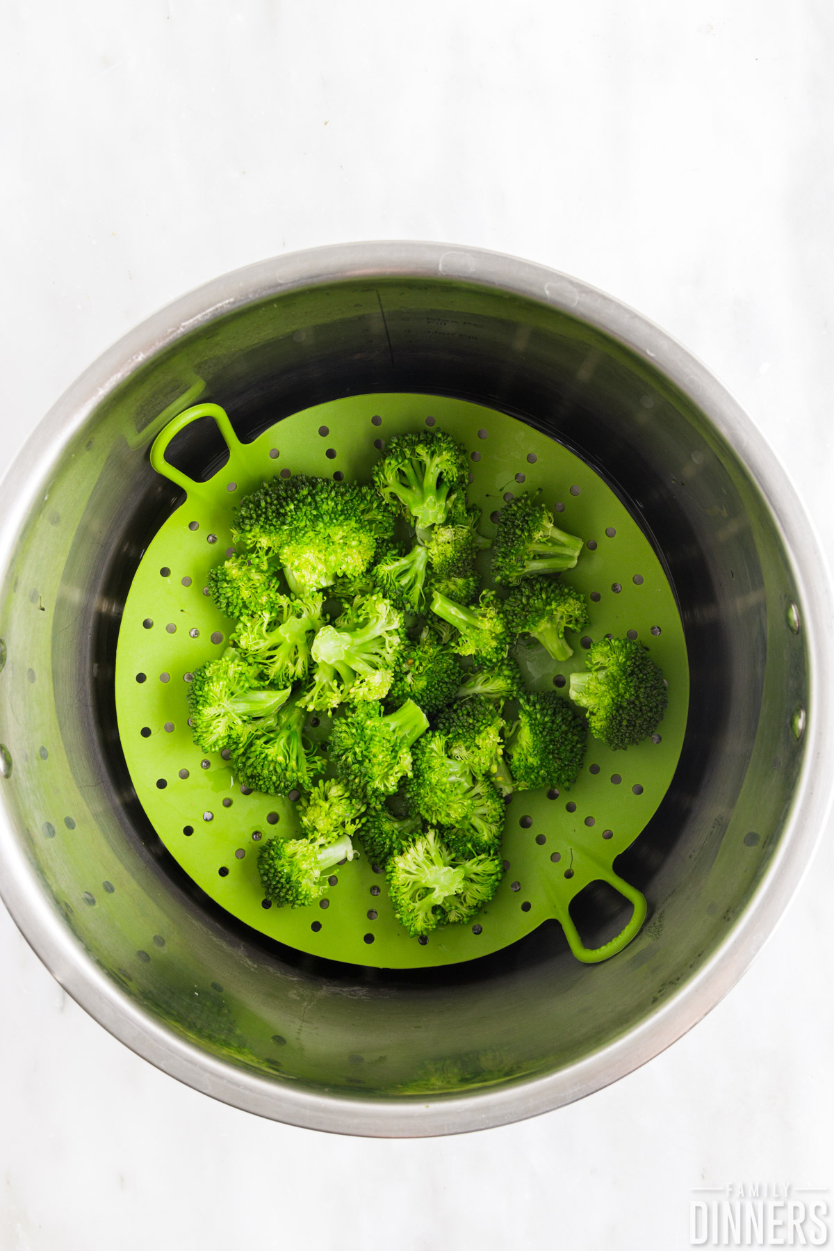 cooked broccoli in the Instant Pot
