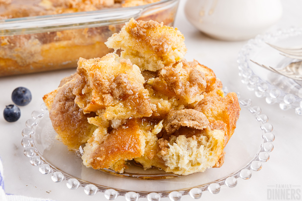 plate of French toast casserole