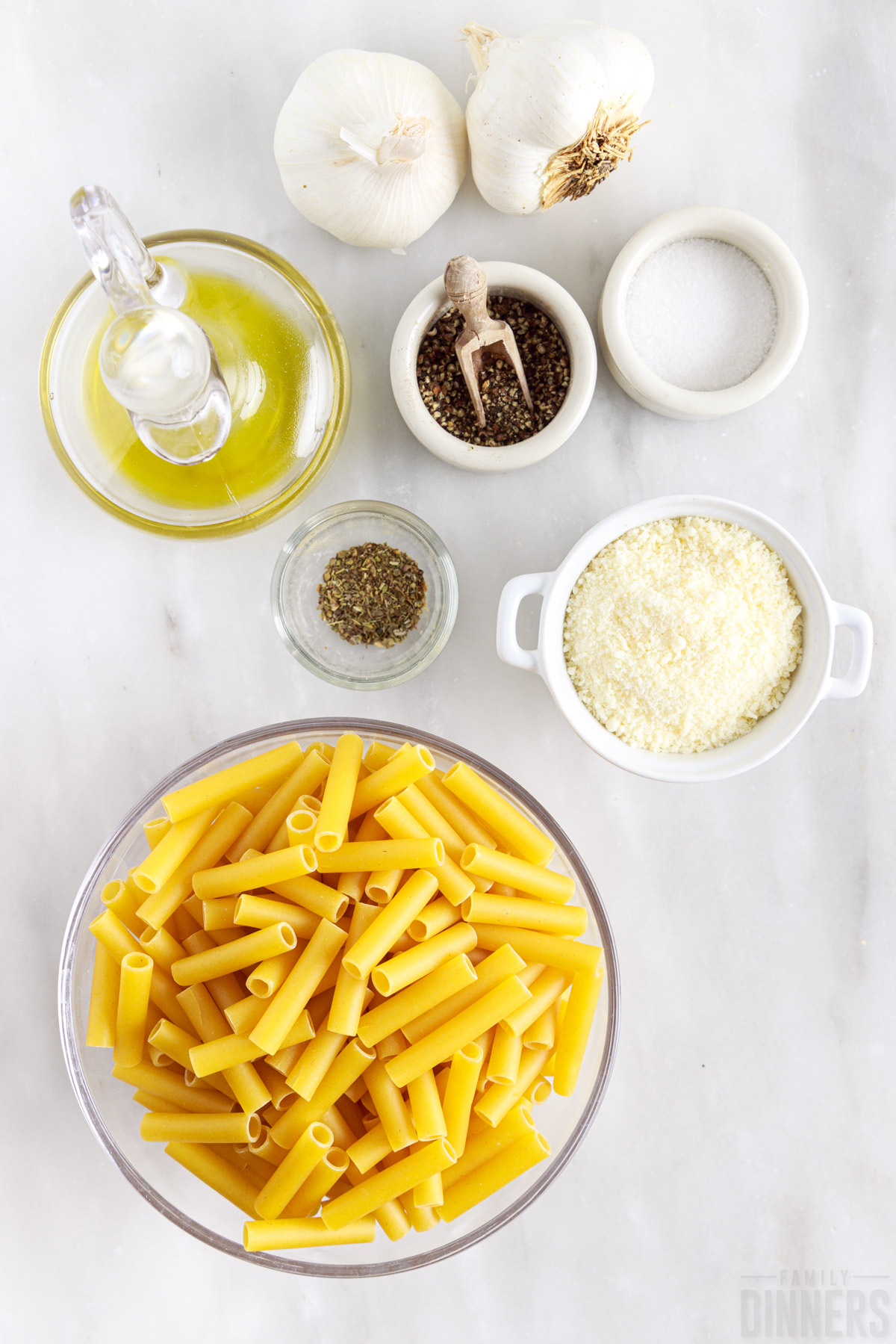 ingredients for air fryer pasta chips