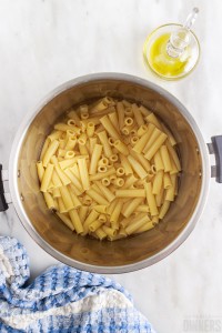 cooked pasta in pressure cooker