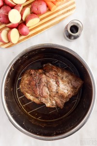 cooked pork roast in the instant pot
