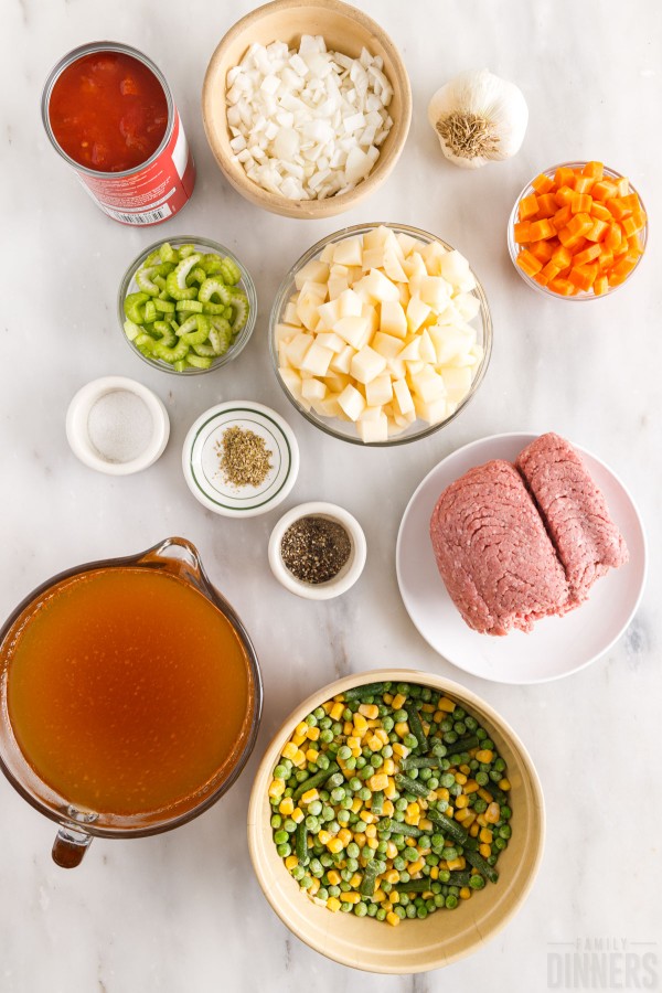 Ground Beef Vegetable Soup Recipe - Family Dinners