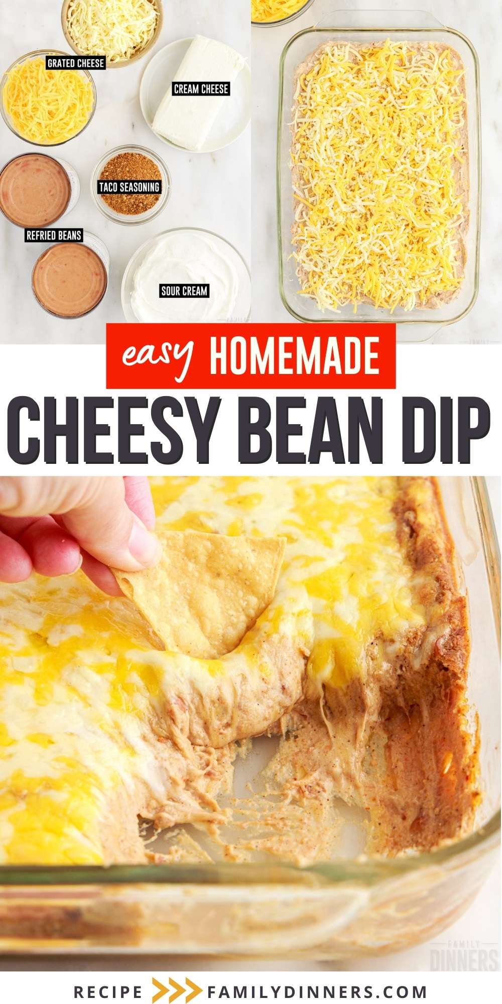 The Best Texas Trash Dip (Baked Cheesy Bean Dip)