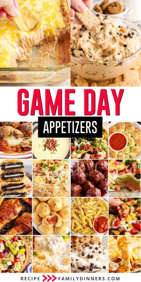 45 Super bowl party appetizers collage.
